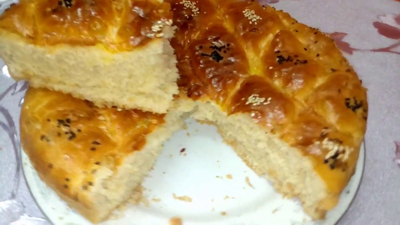 خبز الكوشة بدون دلك و بدون بيض سهل و سريع