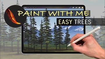 IPAD SCHILDEREN TUTORIAL - Eenvoudig een dennenboom schilderen in Procreate