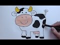 Como dibujar y colorear paso a paso a la Vaca - As drawing and coloring step to Cow