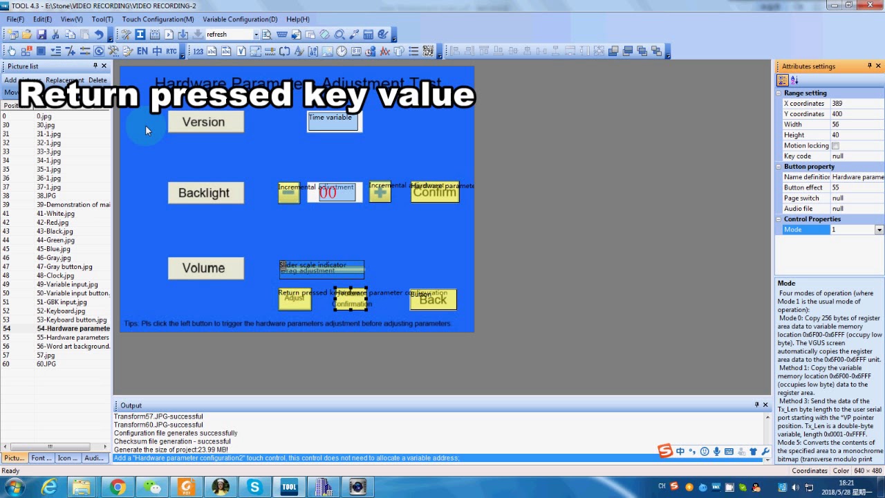 7-STONE Intelligent TFT LCD Module Tool Box Hardware setting-2