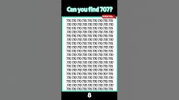 Find 707!! #quiz #odd #math #iq #numbersgame #speed #shorts