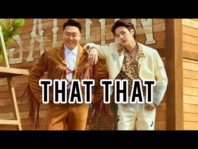 PSY 'That That' (prod.u0026 ft. SUGA of BTS) Easy lyrics (Suga Rap)             #thathat class=