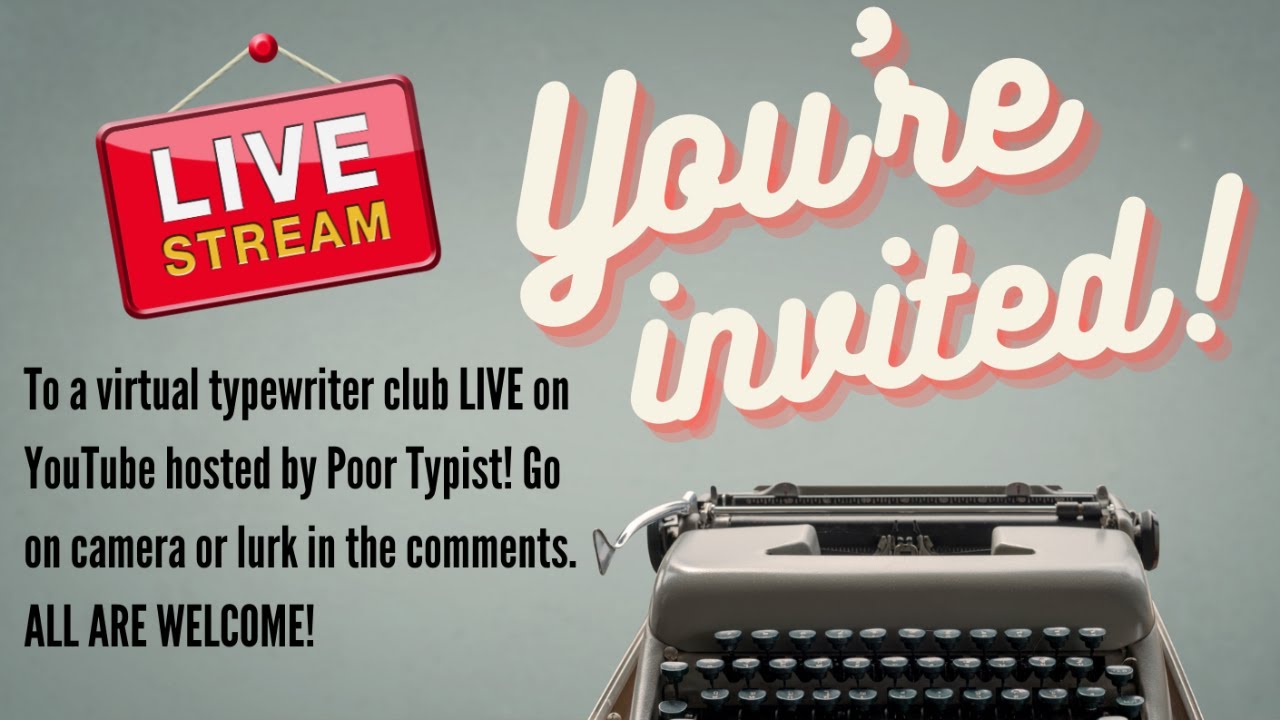 Typewriter Club LIVE Show & Tell YouTube
