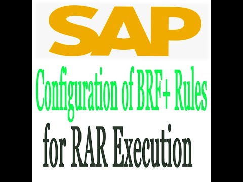 Configuration of BRF+ Applications for RAR Execution