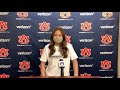 Olympic gold medalist Suni Lee addresses the media for the first time as an Auburn gymnast