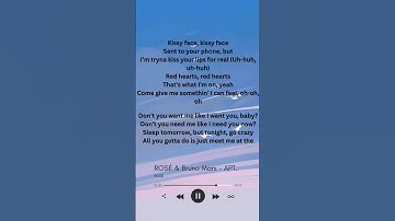 Thumbnail of ROSÉ & Bruno Mars - APT. (English Translation) Lyrics #apt #brunomars #rosé
