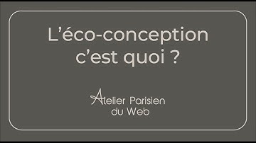 Eco-conception : C