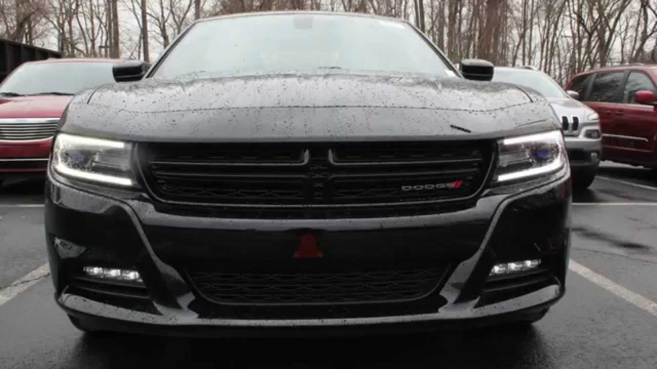 2015 Dodge Charger SXT AWD Black - YouTube