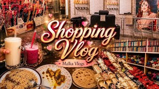 Shopping Vlog in Local Market 🛍️ | Makeup, Parlor, Food & Cute Shopping Haul 😍 | Malka Vlogs