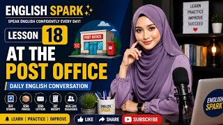 English Speaking Course | Lesson 18 | At the Post Office | Daily English Conversation |