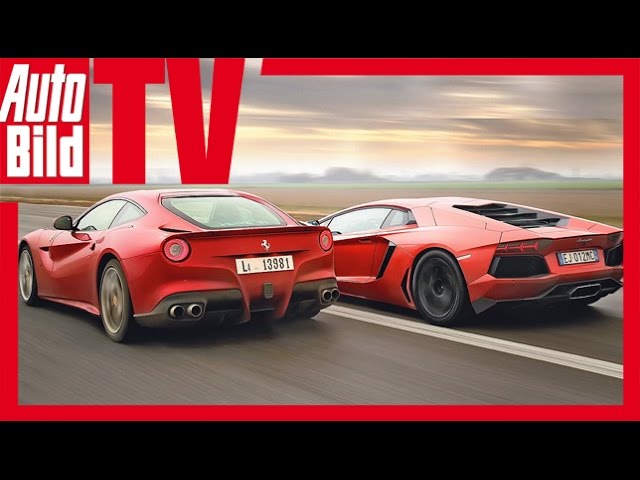 Ferrari F12 Berlinetta Vs Lamborghini Aventador Part 1 2 Youtube
