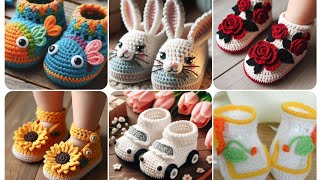 outstanding eye catching crochet knitted little baby's shoes pattern|Massive Crochet|