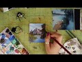 Following a Bob Ross Painting Tutorial on a Tiny Canvas! - Joy of Painting