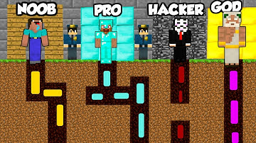 Minecraft : NOOB vs PRO vs HACKER vs GOD : PRISON ESCAPE CHALLENGE (Animation) #1