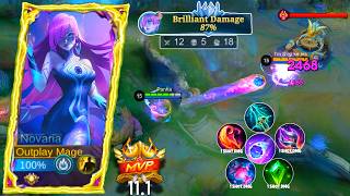 WTF DAMAGE! HARD MATCH NOVARIA 1 HIT BUILD 2026 | MOBILE LEGENDS