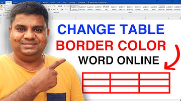 How To Change Table Border Color In Word Online