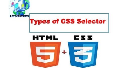 3) Types of CSS Selector in hindi/urdu
