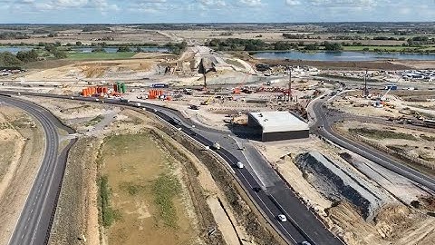 Watch: Drone footage shows progress on A428 dual carriageway as project hits halfway mark