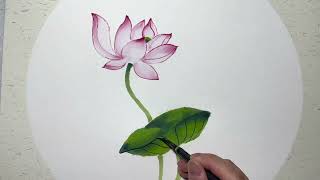 中国美術・純手描き四連花鳥蓮画芯・水墨画・啓功印款・肉筆・宣紙・茶道・国画・文房 mqdefault.jpg