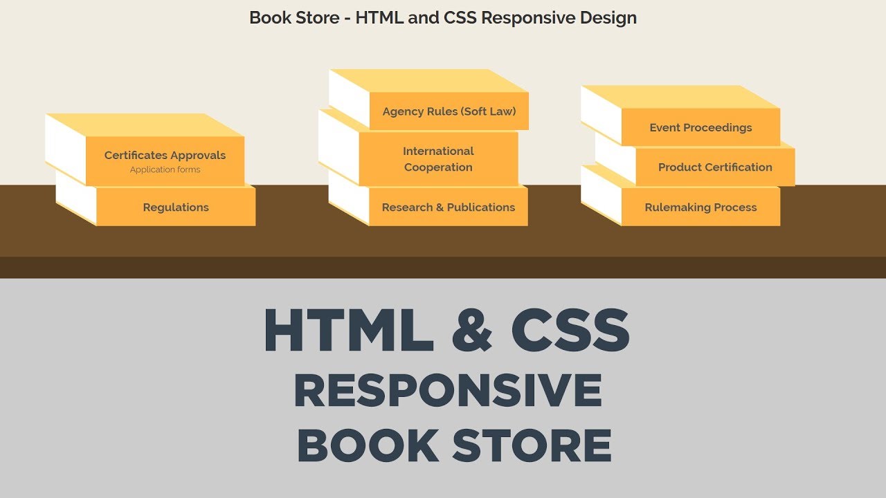 HTML & CSS Responsive 3D Book Store - YouTube