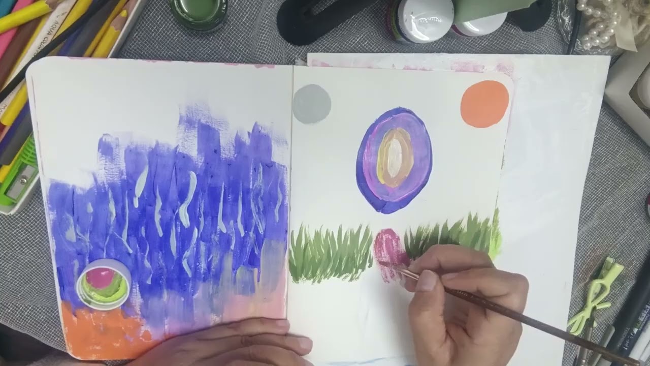 Painting process - portal to dream world
