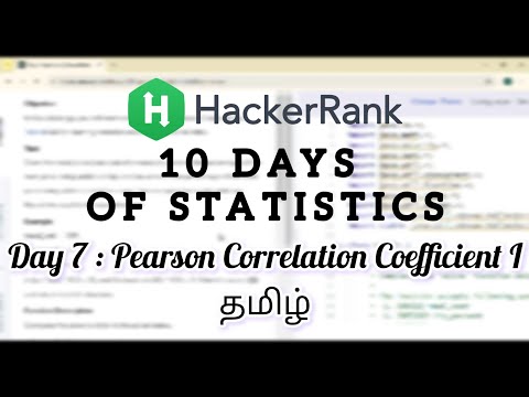 HackerRank Day 7: Pearson Correlation Coefficient I | Python | Tamil
