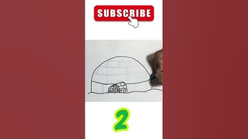 How to Draw an Igloo – Step-by-Step Snow House Drawing !