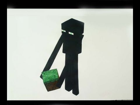 How To Draw Paint Enderman Minecraft Youtube