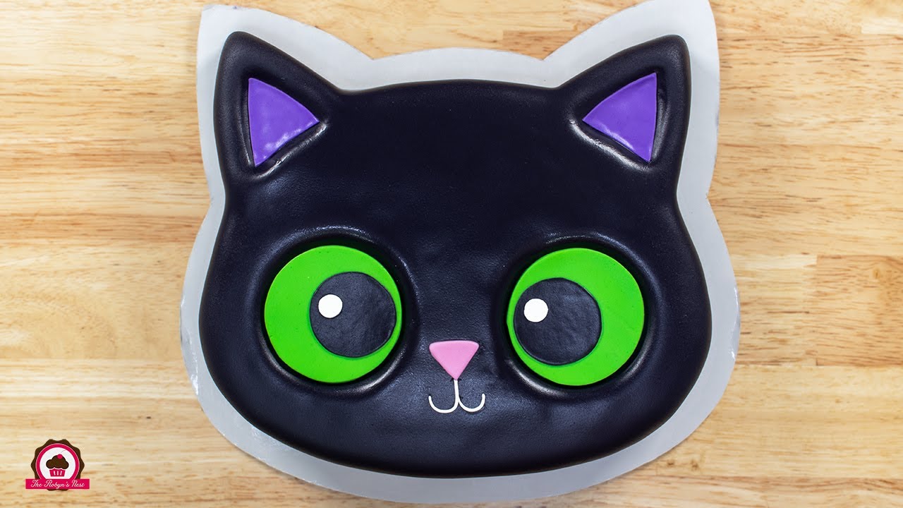 Black Cat Cake Tutorial - YouTube