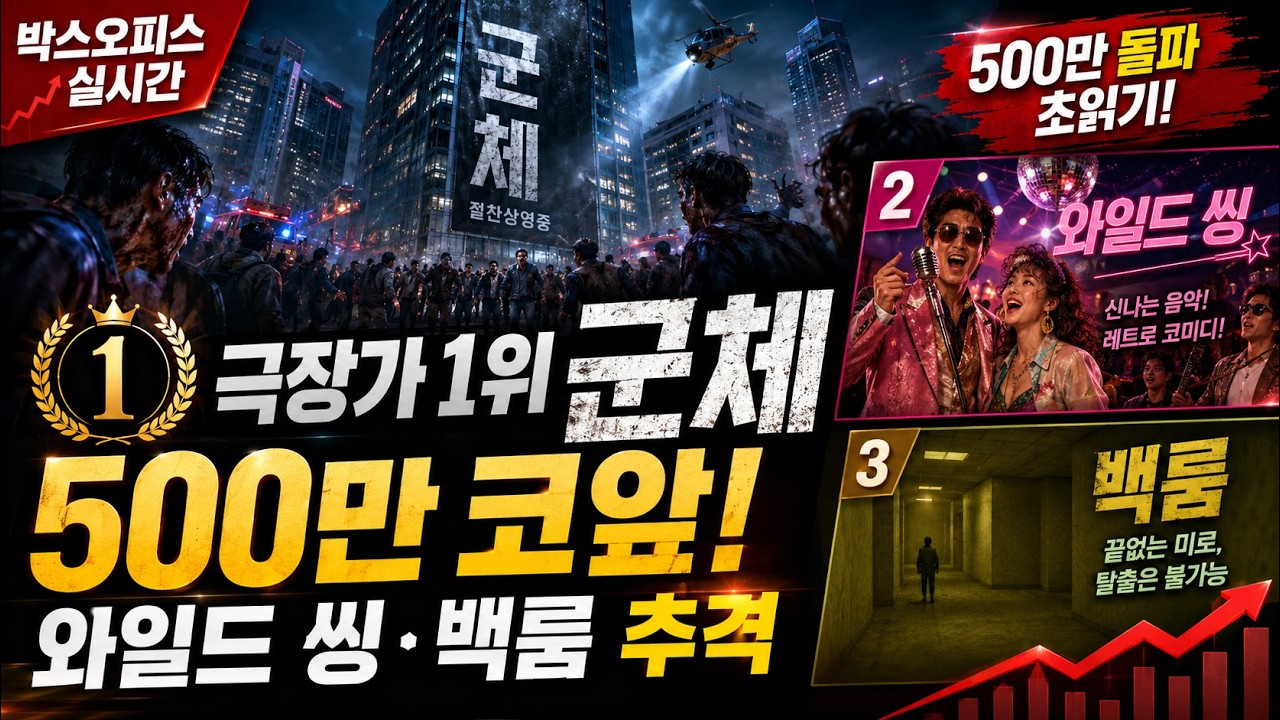 17일째 1위…‘군체’ 452만, 500만 앞둔 K-재난 스릴러의 질주 #와일드씽 #백룸 #부산행 #박스오피스