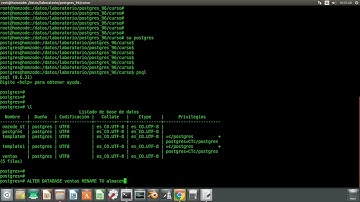 Postgresql Renombrar Base de Datos