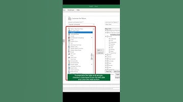Trick 78  Create a Customized Tab on The Ribbon in Excel. #shorts