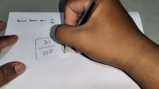Percent form of 31/100 | 31 per 100 converted to percent