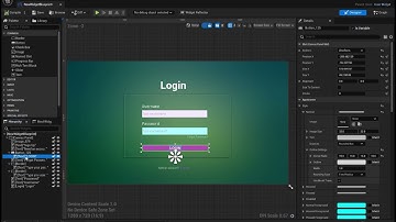 Created a Login Page Using Unreal Engine User Widget
