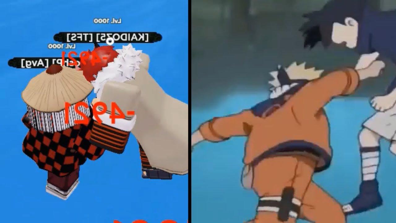 [ Narumaki barrage ] Shindo life vs the actual anime cinematic comparison!