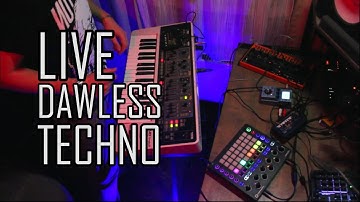 LIVE Dawless techno jam | Roland Korg Novation Behringer