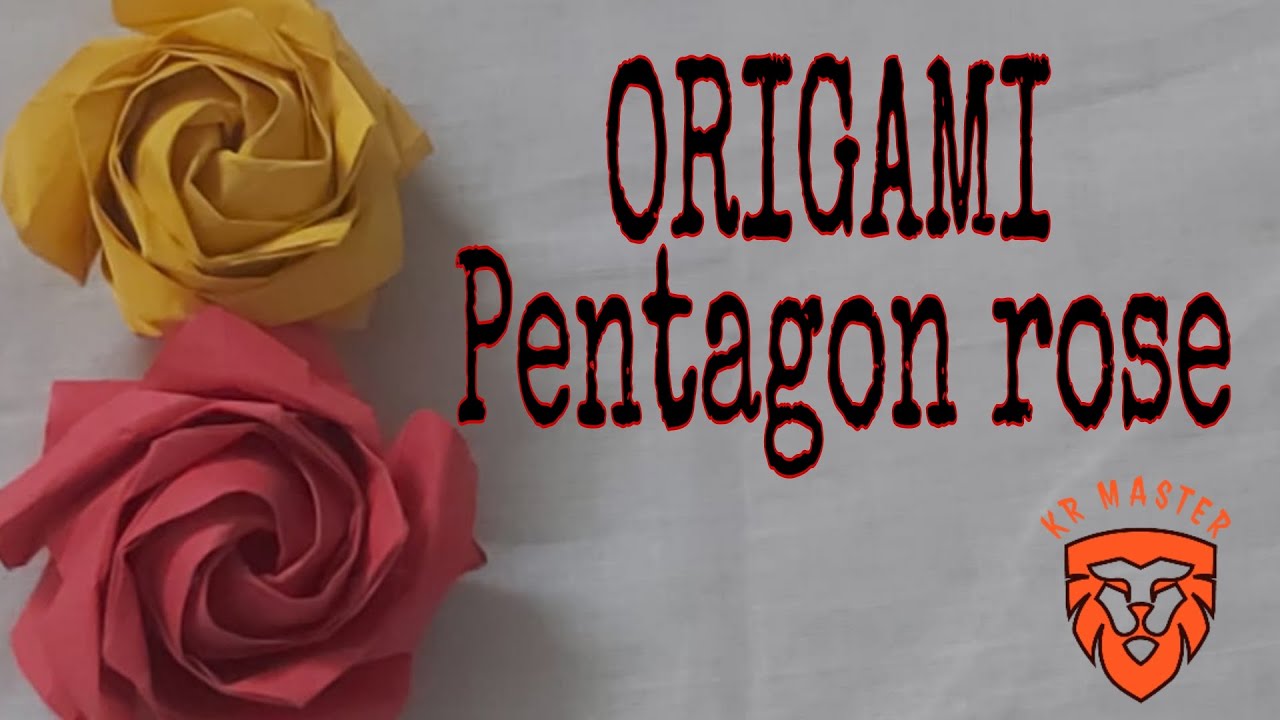 Origami Pentagon rose  
