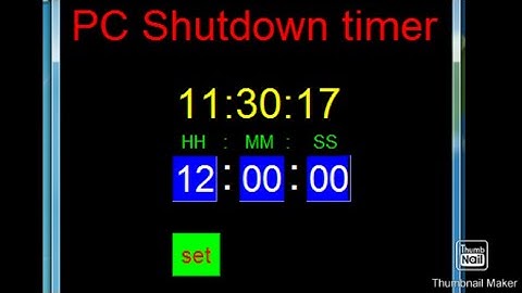 Pc shutdown timer in tkinter python