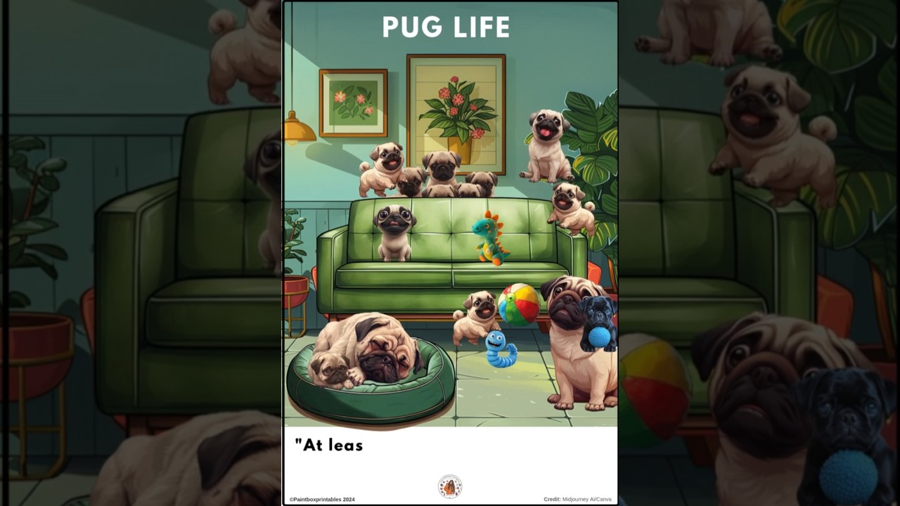 Pug Life - 'How can Daddy Sleep?'- Funny Caption - That will hopefully make you smile 🤞