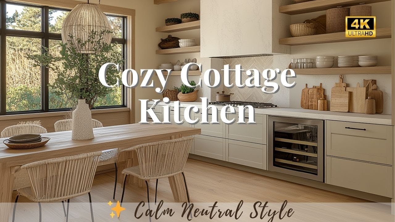 🏡 Cozy Cottage Kitchen Refresh | Gentle Neutral Styling Ideas for a Calm, Stylish Home 🤍