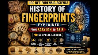History of Fingerprints Explained  From Babylon to AFIS |Complete UGC NET Forensic Science Lecture