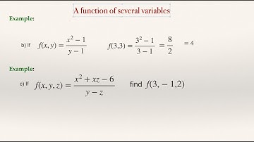 Functions of Several Variables