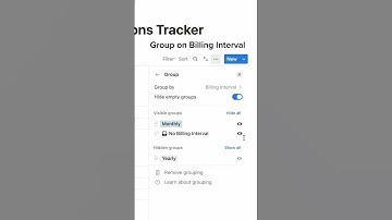 how to group recurring payments by interval in notion