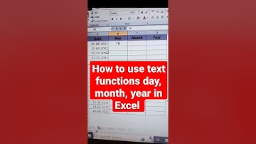 How to use text function day, month, year in Excel #exceltricks #exceltutorial #excel #shortvideo 🖥️