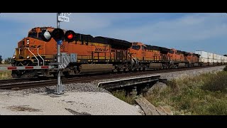 😎🔥 (High-Def!) 70-mph, 4-Unit BNSF Intermodal!!! 🎯 Wealth