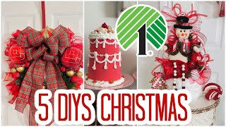 🎄NEW!! 5 DIY DOLLAR TREE CHRISTMAS DECOR CRAFTS~WREATH~🎄I Love Christmas ep 4 Olivias Romantic Home