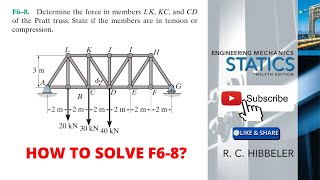 Celebrity F6-8 hibbeler statics chapter 6 | hibbeler statics | hibbeler Profile