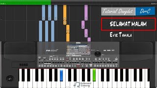 Tutorial Keyboard SELAMAT MALAM (Melodi dan Akor Do=C) Sampling KORG PA 600