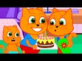 Cats Family en Français - Gâteau D'anniversaire Dessin Animé 2022 en Français