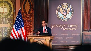 Kuliah Umum Presiden Jokowi di Georgetown University, Washington, D.C., 13 November 2023
